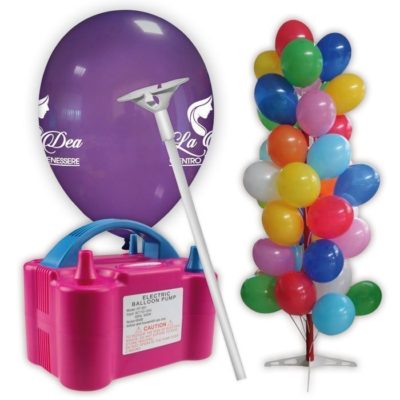 Kit 1000 palloncini promozionali con espositore e gonfiatore