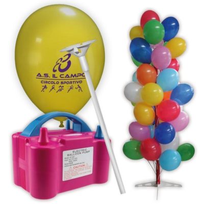 Fornitura 1000 palloncini stampati con logo su 1 lato e accessori