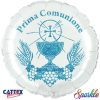 Palloncini mylar religiosi Prima Comunione Sparkle Blu (18”)